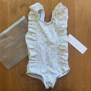 Minnie Swim Girls Lemon Drop Ruffle Swimsuit